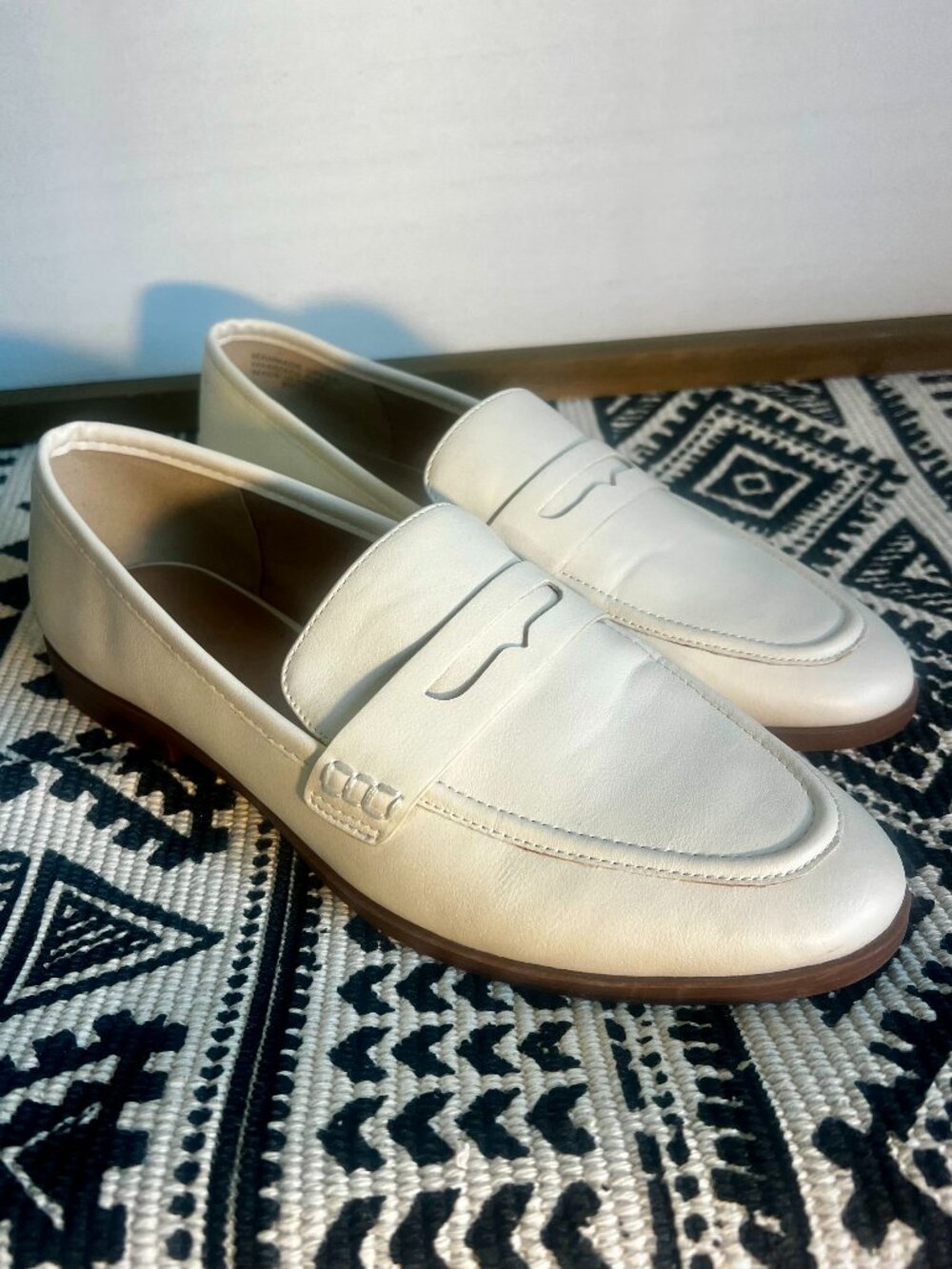 LOFT Penny Loafers Ivory